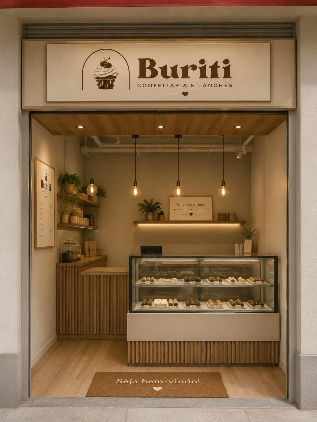Fachada da Buriti Confeitaria no Viva Vista Ferraz